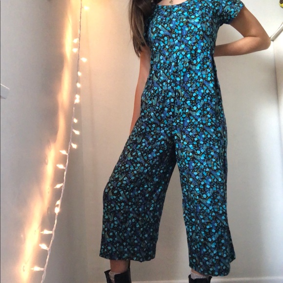 Amanda Originals Pants - Vintage 80s floral jumpsuit/Romper